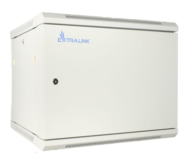 Extralink Szafka wisząca rack 12U 600x600 szara metalowe drzwi EX.12981 - 489405 - zdjęcie